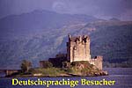 Eileen Donan Castle, Schottland - Eingang fr deutschsprachige Besucher!